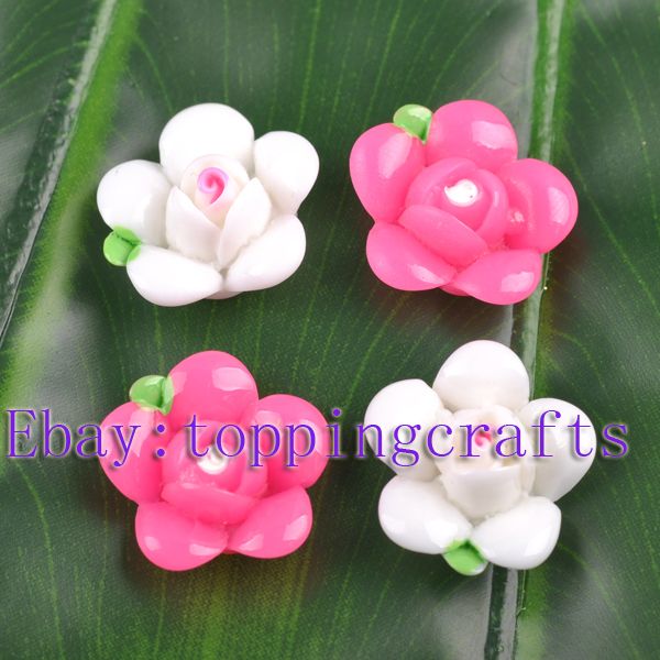 FREE SHIP 100pcs Resin Flower Flatback Cabochons TF6695  