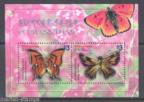 ST VINCENT BEQUIA BUTTERFLIES OF THE CARIBBEAN S/SHEET  