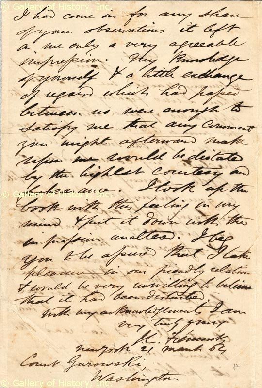 JOHN C. FREMONT   AUTOGRAPH LETTER SIGNED 03/21/1864  