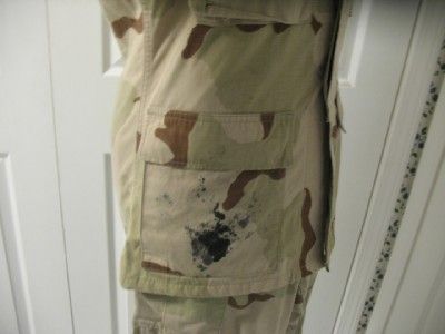 US Army Military Desert Combat Pattern Camouflage Coat Trousers Small 