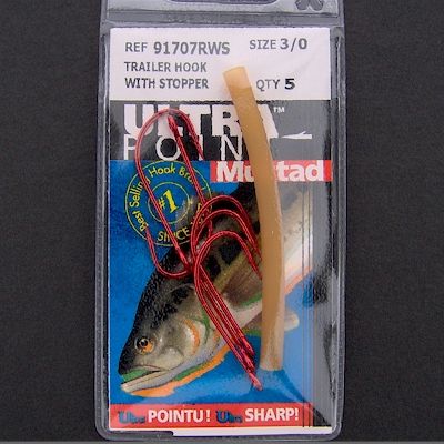 Mustad KVD Spinnerbait Trailer Hooks 91707RWS ~ Size 3/0 Red