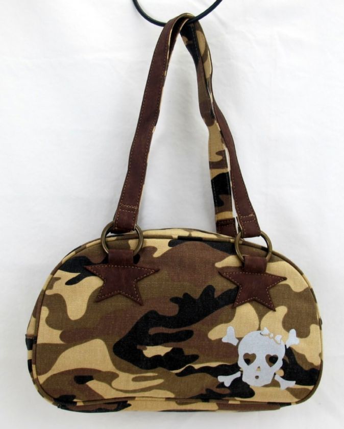   Purse Skull Canvas Tote Star Satchel Carryall Shoulder Bag NEW  