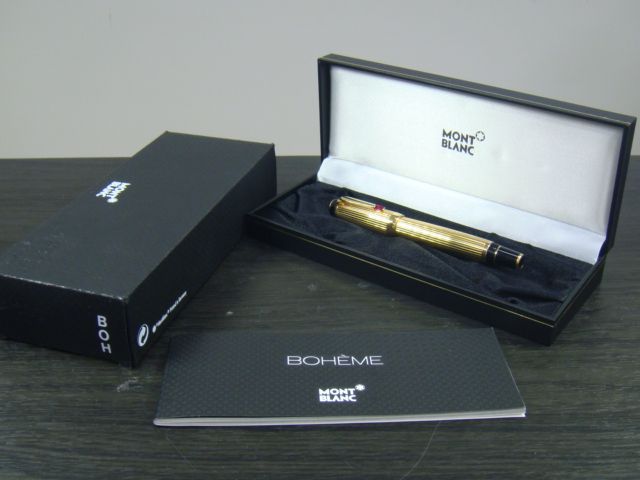 SuperB 〝VERY RARE〞Montblanc Boheme Stripes Gold Plated Rouge 