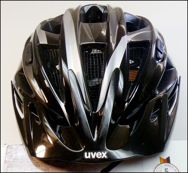 SEE PICS Uvex Xenova MTB Cycling Helmet 55 60 Black/Silver M/L 