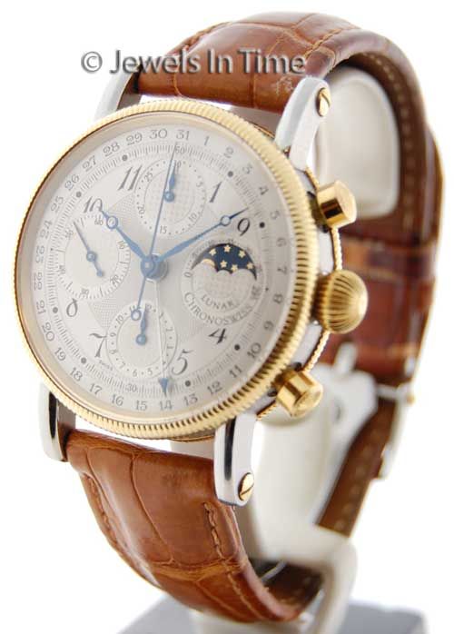 Chronoswiss Mens Lunar Chronograph CH7522 18K & Steel  