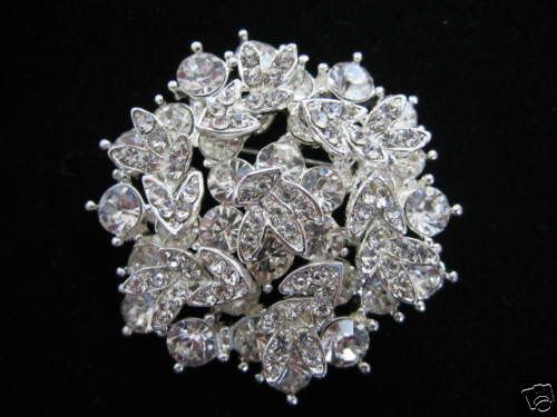 SIMULATED DIAMOND SNOWFLAKE BROOCH//PIN (V SY)  