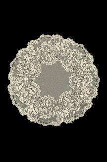   Lace Elizabeth Table Topper 42 Round Cafe/Indigo/Silver Sage  