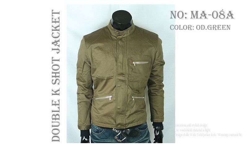 Menss NEW SIMPLE SHOT BIKER JACKET STYLE MA08 L~2XL  