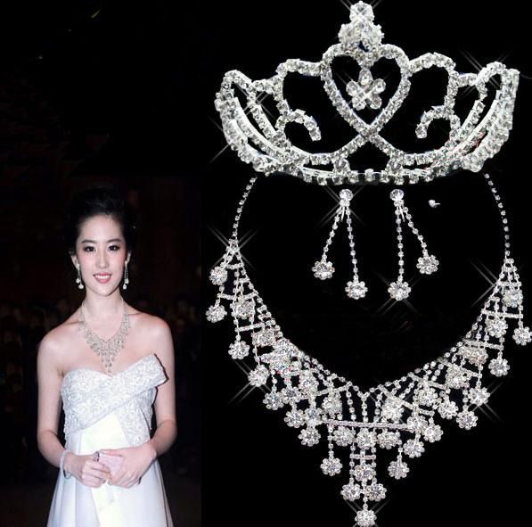 CRYSTAL FLOWER STY BRIDAL CHARMING CHIC WEDDING JEWELRY TIARA CROWN 