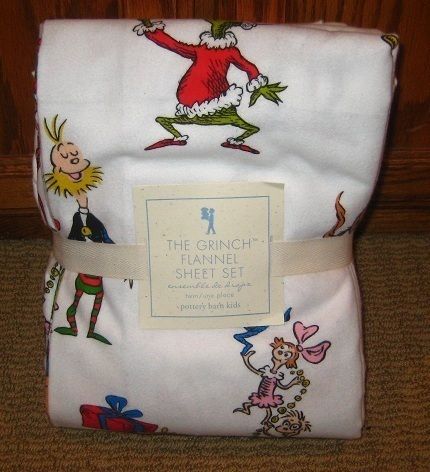   KIDS Full Flannel How the Grinch Stole Christmas Sheets NEW  