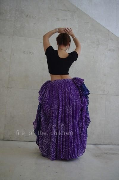 18 yard skirt ATS bellydance fluffy flying thin cotton  