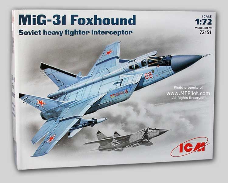 MiG 31 FOXHOUND   1/72 ICM 108 Pc Kit #72151 NEW  