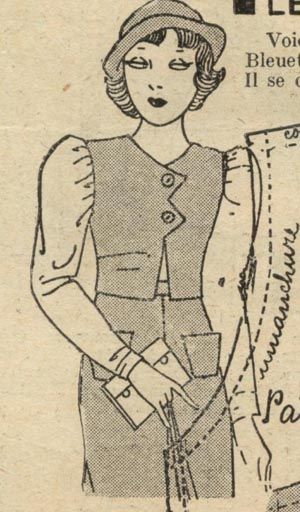 ORIGINAL SEMAINE SUZETTE May 14,1934 BLEUETTE PATTERN  