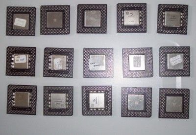   of 52 CPU gold pinned 486/Intel/AMD CPUs for Gold Scrap; $99  