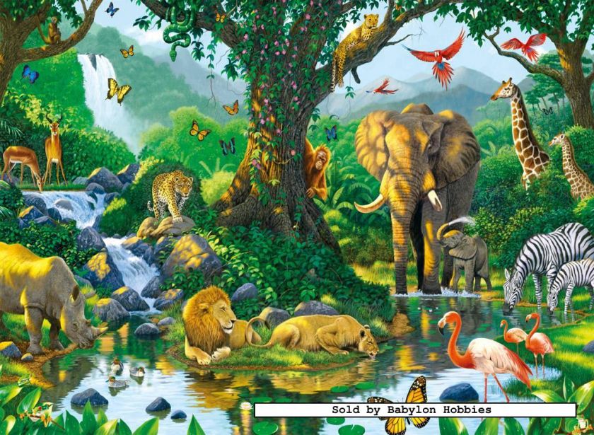   of Ravensburger 500 pieces jigsaw puzzle Jungle Harmony (141715