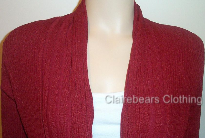 LILIA SANCI LADIES CARDIGAN ASYMMETRIC DRAPING 3/4 SLV  