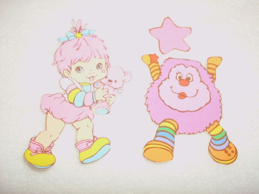 RAINBOW BRITE WALL SCENE STICKERS BORDER CUT OUTS  