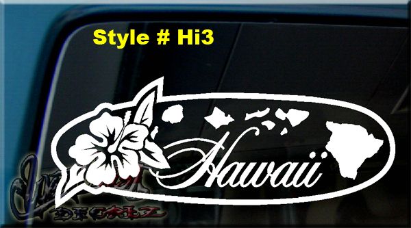 HAWAII HAWAIIAN ISLANDS VINYL DECAL STICKER DAKINE HANU  