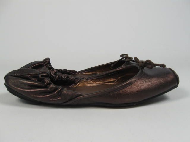 MIA Dark Bronze Classic Leather Flats Shoes Sz 6M  
