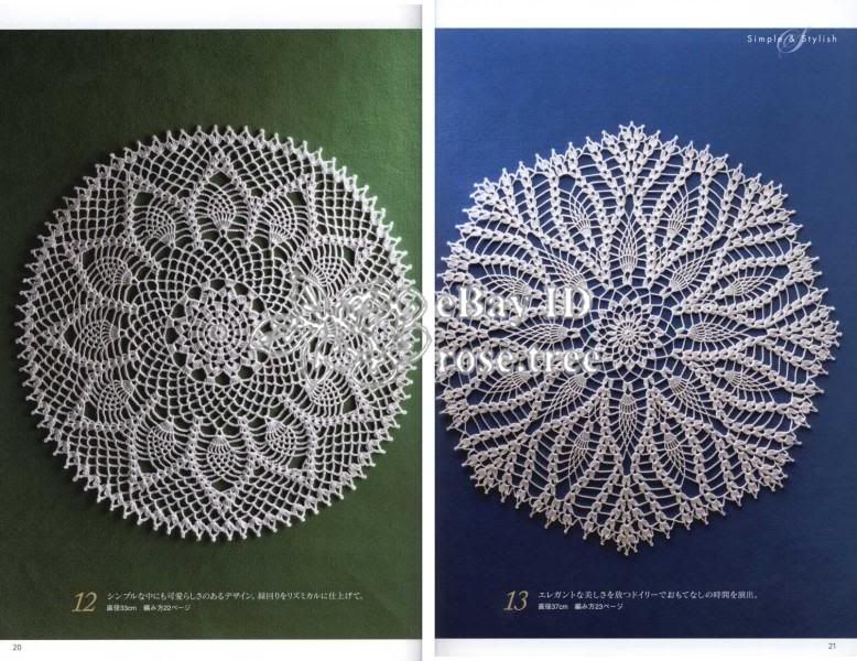 Crochet Lace Doily II Japanese Crocheting Pattern Book  
