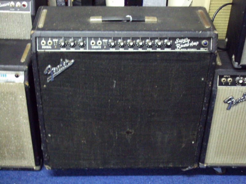 Fender Super Reverb Amp Black Panel Vintage 1967  