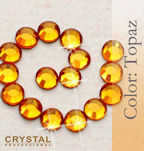 144 Topaz 20ss 5mm Iron on Flatback Hotfix Rhinestones  