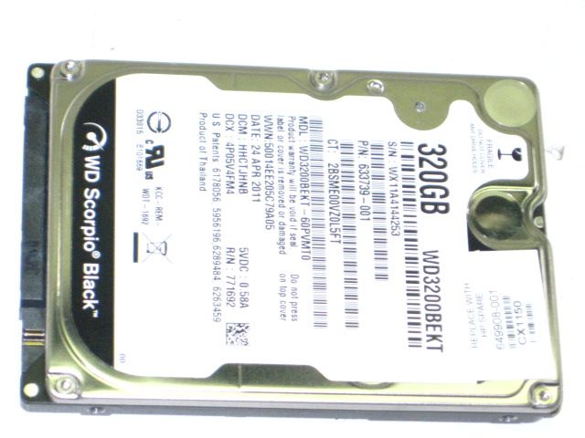 WESTERN DIGITAL WD3200BEKT 300GB SATA LAPTOP HARD DRIVE  