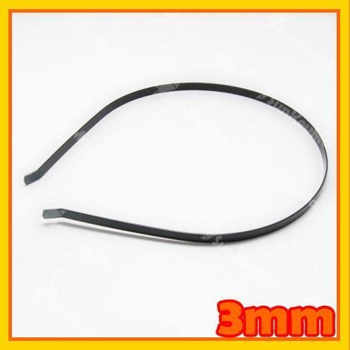 10 pcs DIY Metal Headbands Hair Band 3mm Black HC060  