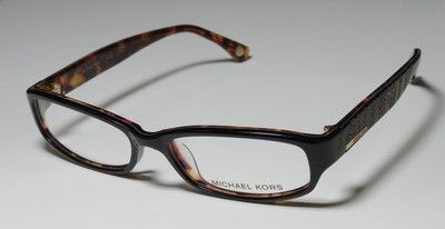 NEW MICHAEL KORS 603 52 16 130 BLACK/GOLD EYEGLASS/GLASSES/FRAME 