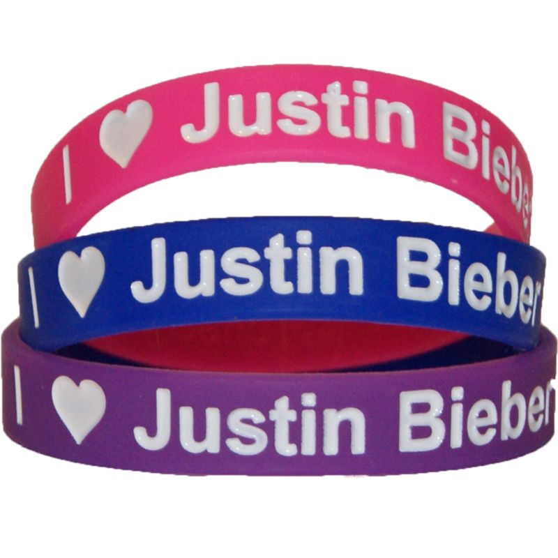 JUSTIN BIEBER wristbands silicone bracelet BIEBER never say never 