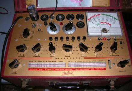 Nice Vintage 1958 Hickok 800 Radio Tube Tester WITH MANUAL & More 