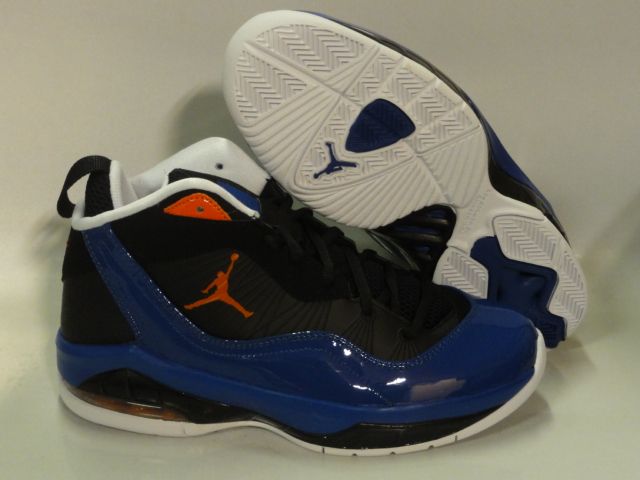 Nike Jordan Melo M8 Black Blue Orange Sneakers Boys GS Sz 6.5  