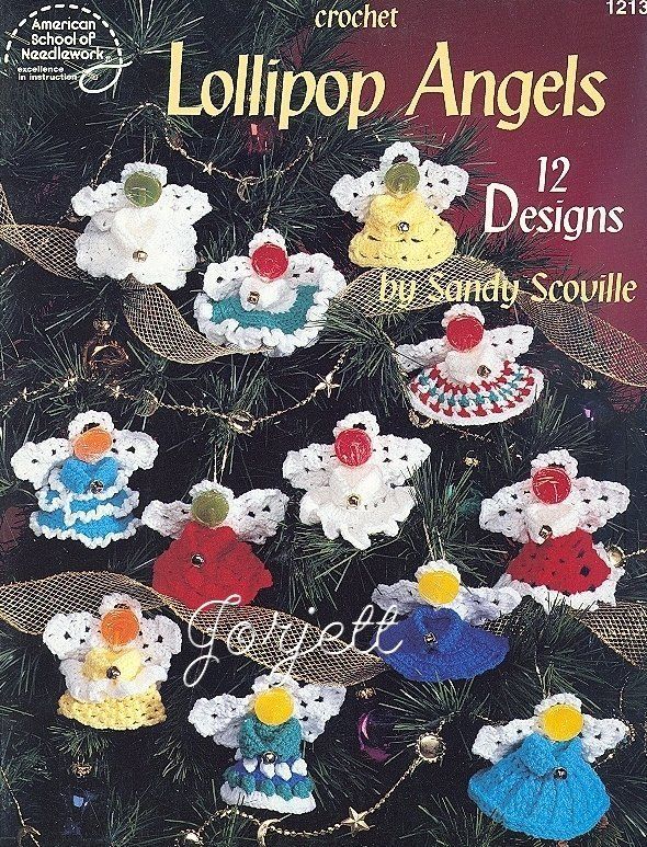 Lollipop Angels sport yarn crochet patterns RARE new  