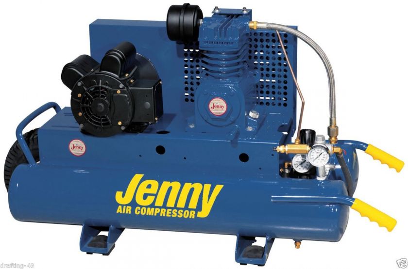 NEW Jenny Air Compressor K15A 8P, 1.5 HP 115V Electric Motor, KU Pump 