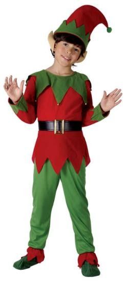 CHRISTMAS ELF, PIXIE, BOYS FANCY DRESS COSTUME OUTFIT  