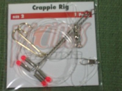 VICIOUS PANFISH FISHING CRAPPIE RIG SIZE 2 ONE PACK  
