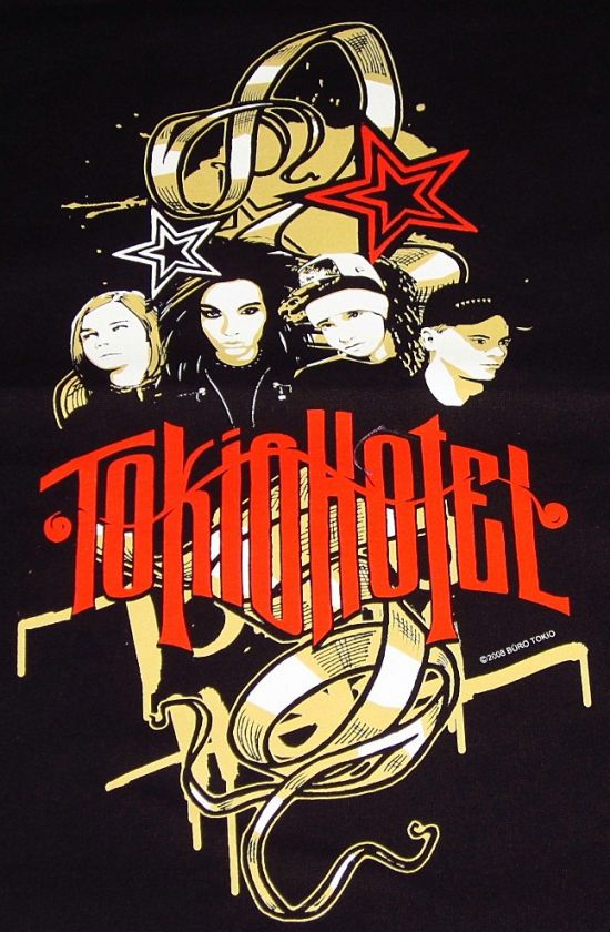 TOKIO HOTEL TOTE BAG Black Licensed NEW  