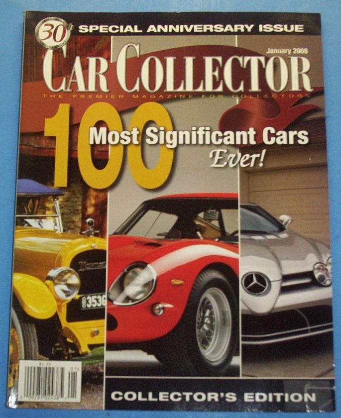   MAGAZINE JAN/2008 100 MOST SIGNIFICANT CARS EVER.COLLECTORS  