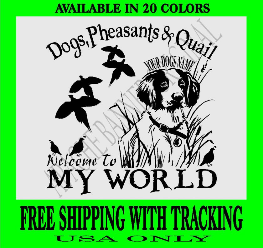 BRITTANY SPANIEL DECAL Pheasant Quail Dog Hunting 3297B  