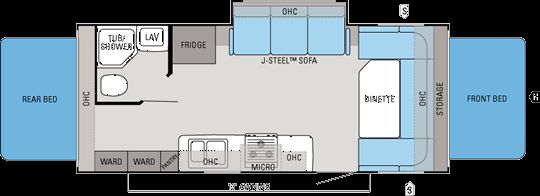 2009 Jayco Jay Feather 23B Hybrid with Slide Out LIKE NEW. SLEEPS 8 