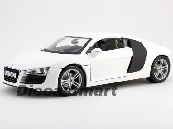 MAISTO 118 2008 AUDI R8 DIECAST WHITE  