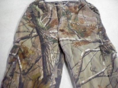 BOYS CAMO MOSSY OAK ADJUSTABLE W/ DRAWSTRING PANTS L  