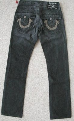 NWT True religion mens Ricky Nickel stud logo jeans in Revolver  