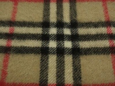 VINTAGE BURBERRYS CASHMERE SCARF NOVA CHECK PATTERN BEIGE 12 X 53 