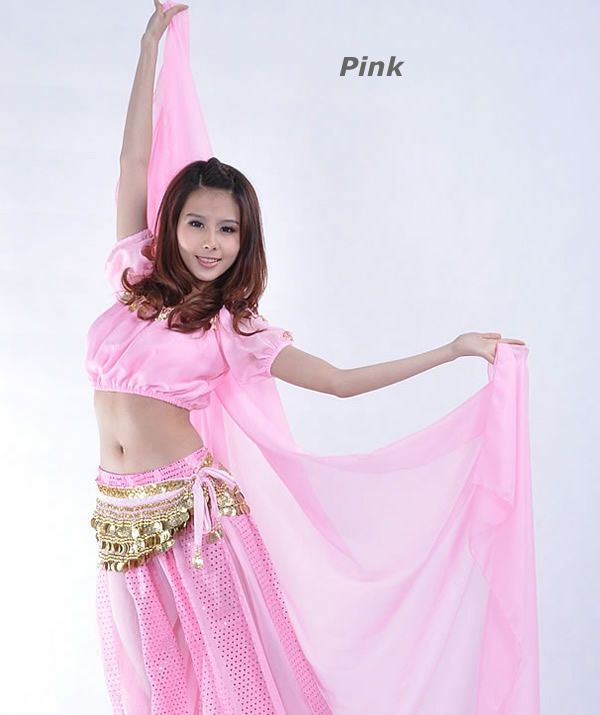 240 X120cm / 94.4 X 47.2 inch Belly Dance Chiffon Big Veil Shawl Scraf 