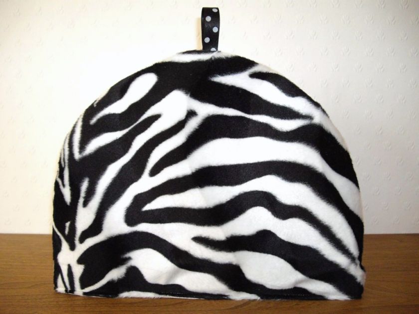 Zebra Animal Print Fabric Tea Cosy Vintage/Retro  6 Pot  