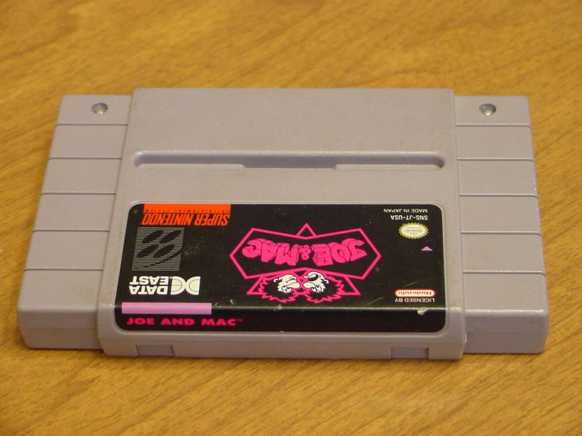 SNES Joe & Mac Joe and Mac Super Nintendo Game Cartridge Only 