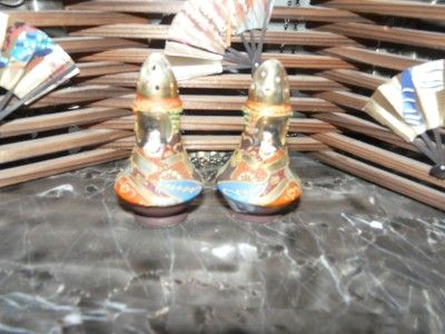 Antique Satsuma Salt & Pepper Shakers  