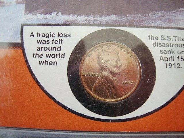 TITANIC A SHIP TO REMEMBER CARD W/ 1912 CENT. THE CARD AND THE 