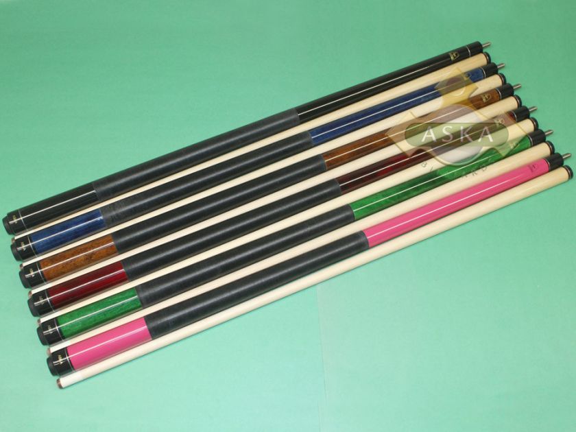 Billiard Pool Cue Set of 6 Aska LEC Cues House Set